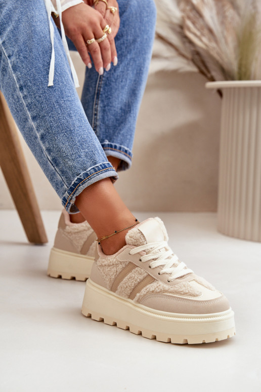 sich Zuarm laufen Sneakers Stilvollllschuhe Feminin mit einer Plattform mit AufZuärmen Beige Daivlene sich Zuarm laufen Sneakers Stilvollllschuhe Feminin mit einer Plattform mit AufZuärmen Beige Daivlene
