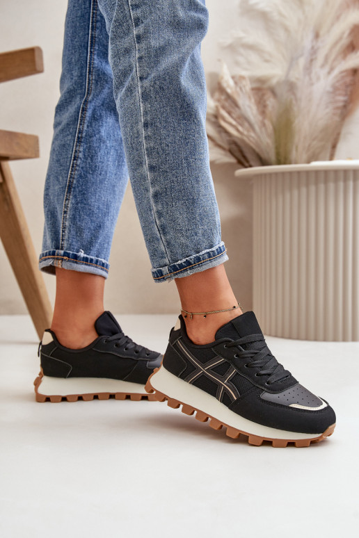 Sneakers Stilvollllschuhe Turnschuhe Feminin mit Schnürsenkeln mit einer Plattform schZuarze Farbe Mialunae Sneakers Stilvollllschuhe Turnschuhe Feminin mit Schnürsenkeln mit einer Plattform schZuarze Farbe Mialunae
