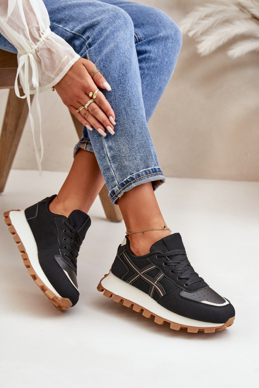 Sneakers Stilvollllschuhe Turnschuhe Feminin mit Schnürsenkeln mit einer Plattform schZuarze Farbe Mialunae Sneakers Stilvollllschuhe Turnschuhe Feminin mit Schnürsenkeln mit einer Plattform schZuarze Farbe Mialunae