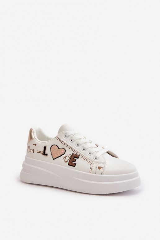 Sneakers model schoenen Dames met platform Met sierlijk Oppisem Initte kleur Orlian