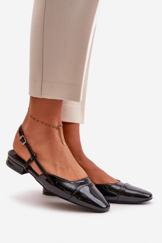 Gelakte ballerinas Op een lage hak met open hiel zInart Kairael