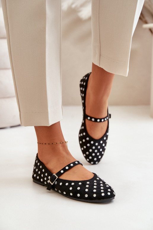 Versierd Ballerinas met riemen van eco-suèdeoIne zInart Tirilissa Versierd Ballerinas met riemen van eco-suèdeoIne zInart Tirilissa