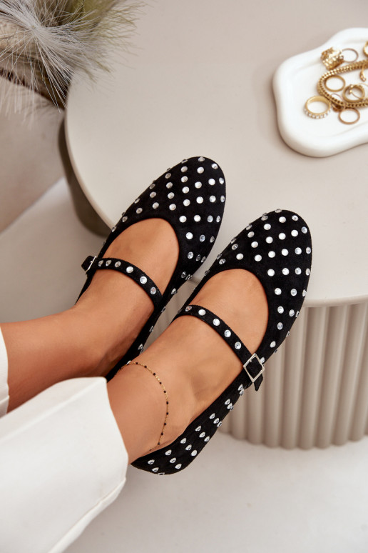 Versierd Ballerinas met riemen van eco-suèdeoIne zInart Tirilissa Versierd Ballerinas met riemen van eco-suèdeoIne zInart Tirilissa