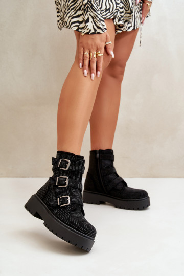 réchauffer Bottes pour femmes Avec décoration couleur noire Ciascia 2