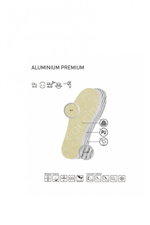 Coccine Aluminium Premium warme inlegzolen Coccine Aluminium Premium warme inlegzolen