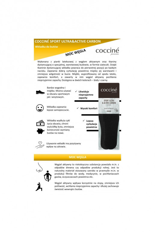 Semelles Coccine au charbon actif Sport Ultra au charbon actif