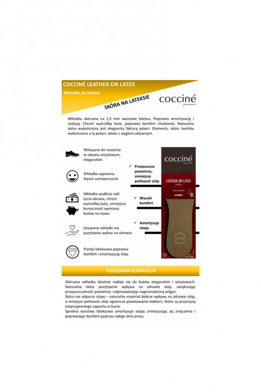 Cuir Coccine sur semelles intérieures en mousse de latex