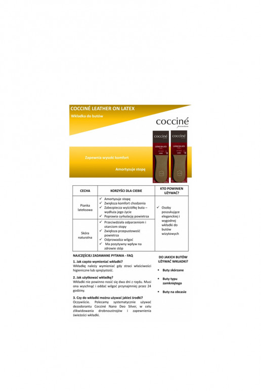 Coccine-Leder auf Latexschaum-Einlegesohlen Coccine-Leder auf Latexschaum-Einlegesohlen