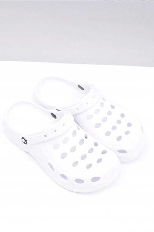 pour homme Pantoufles sandales couleur blanc
