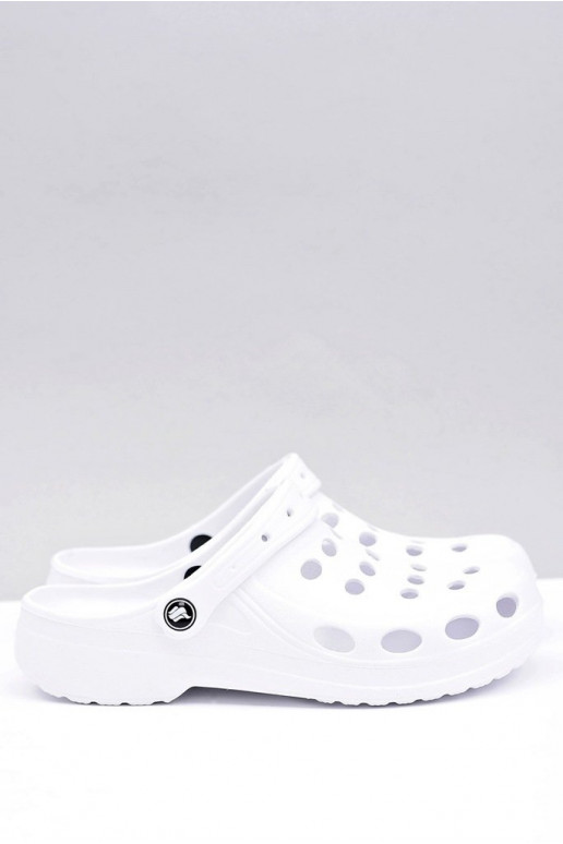pour homme Pantoufles sandales couleur blanc