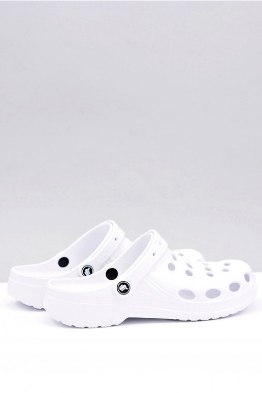 pour homme Pantoufles sandales couleur blanc