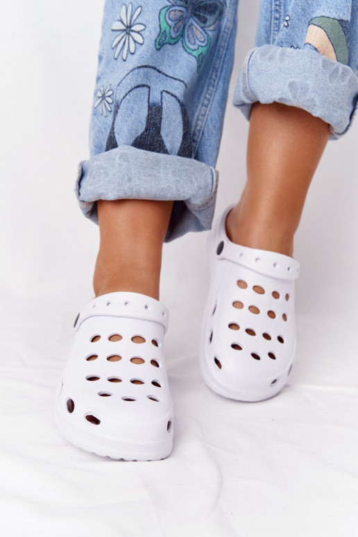 Chaussons sandalesBasen couleur blanc Chaussons légers EVA Chaussons sandalesBasen couleur blanc Chaussons légers EVA