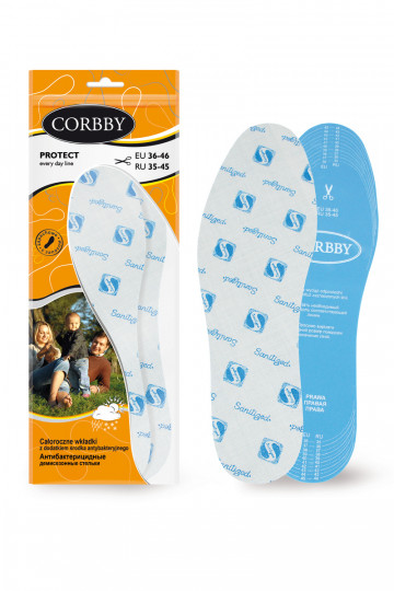 Semelles Corbby PROTECT avec agent antibactérien
