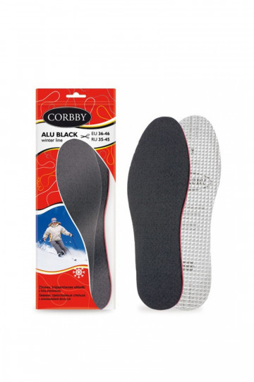 Corbby ALU NOIR Semelles intérieures à trois couches avec feuille d'aluminium