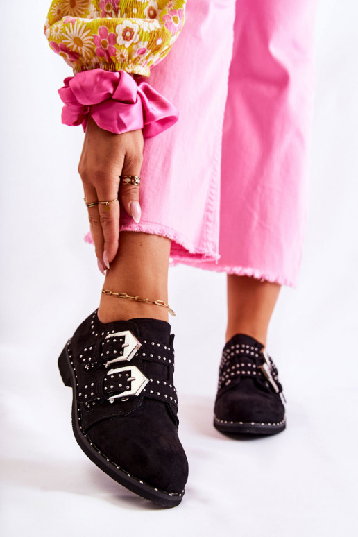 chaussures à boucles Lu Boo noires