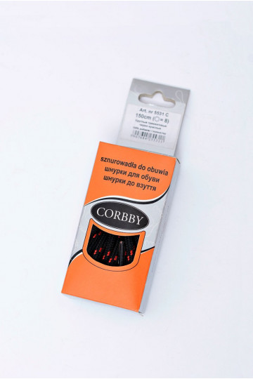 Lacets CORBBY Trekking Noir et rouge