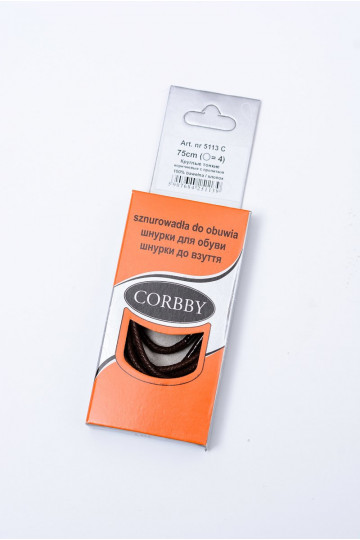 Lacets fins cirés Corbby marron 2