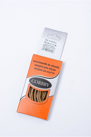 Lacets fins cirés Corbby beige 2