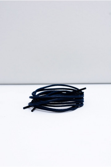 Corbby Navy gewachste schmale Schnürsenkel