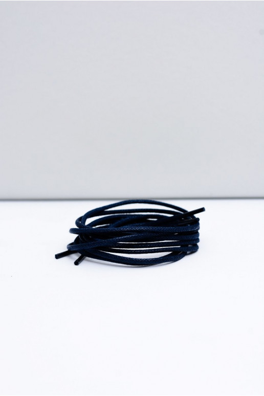 Lacets fins cirés Corbby Navy