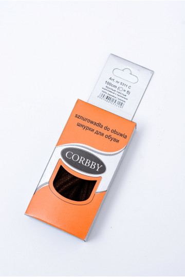 Corbby Brown gewachste dicke Schnürsenkel 2