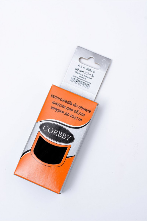 Lacets ronds noirs Corbby