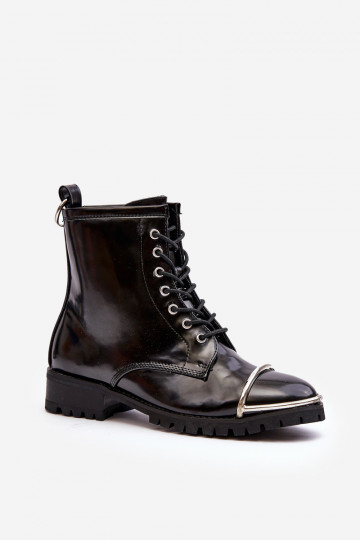 Bottines femme Lu Boo bottines noires avec détails en acier Jacksy