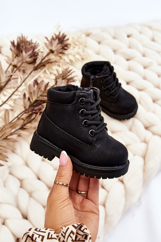 Gewärmte schwarze Kinderstiefel Boots Dexter