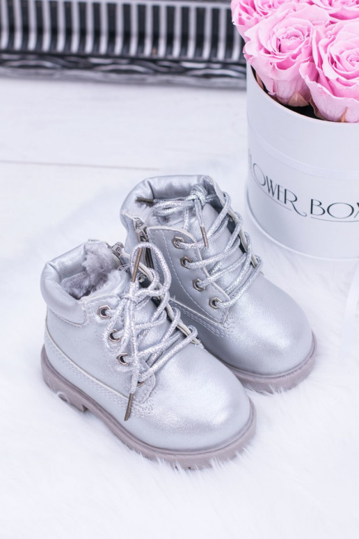 Bottes chauffantes argentées pour enfants Dexter