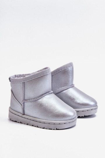 Bottes de neige chaudes pour enfants de couleur argent Scooby