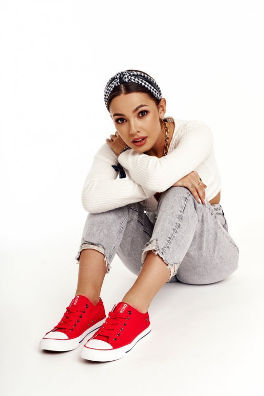 Klassiek model platte schoenen Big Star DD274339 kleur rood