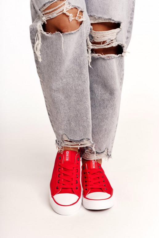 Klassisches Modell flache Schuhe Big Star DD274339 rote Farbe Klassisches Modell flache Schuhe Big Star DD274339 rote Farbe