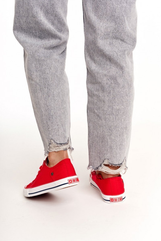 Klassiek model platte schoenen Big Star DD274339 kleur rood