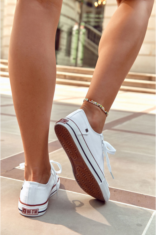 Chaussures plates modèle classique Big Star DD274336 couleur blanc
