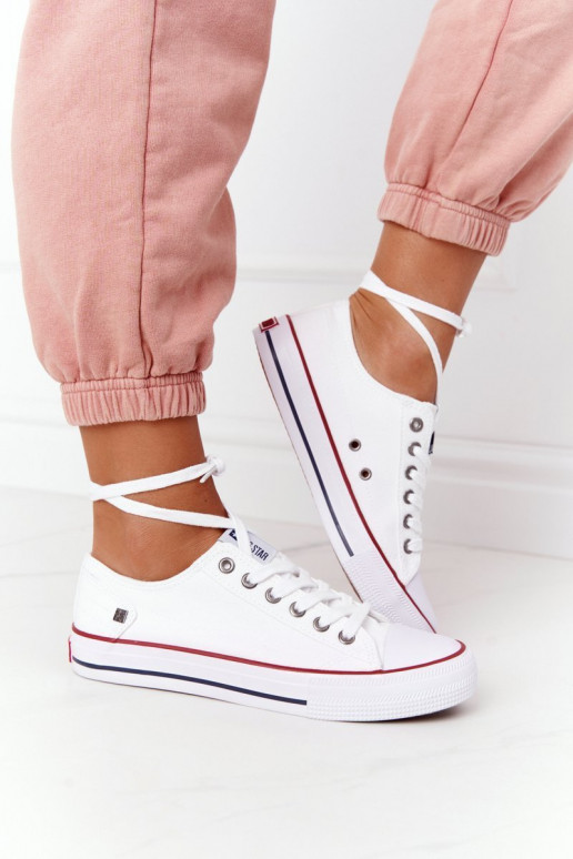 Chaussures plates modèle classique Big Star DD274336 couleur blanc