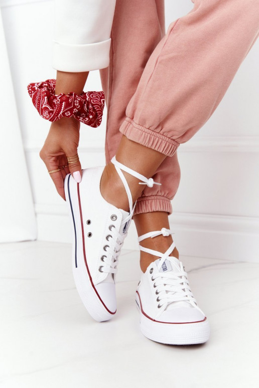 Klassisches Modell flache Schuhe Big Star DD274336 weiße Farbe Klassisches Modell flache Schuhe Big Star DD274336 weiße Farbe