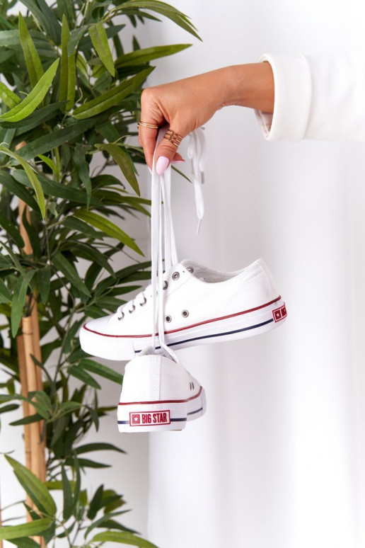 Chaussures plates modèle classique Big Star DD274336 couleur blanc