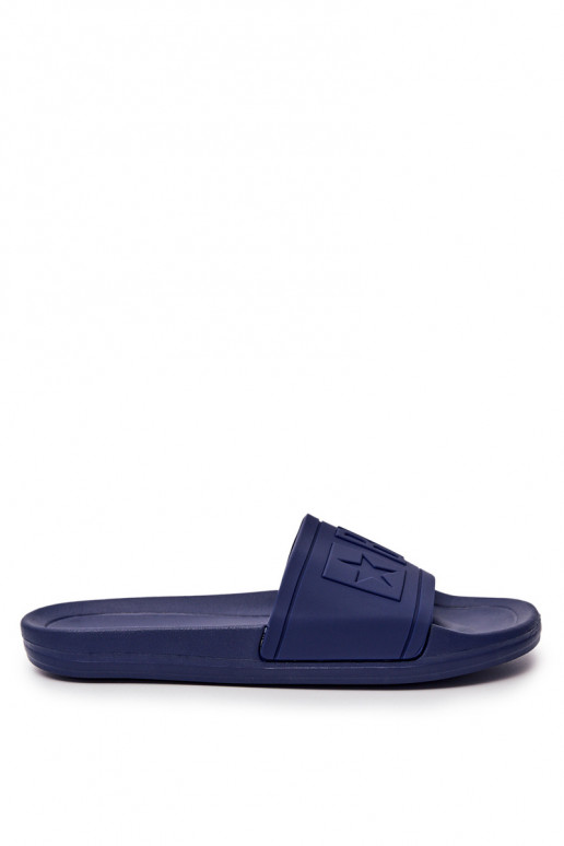 Chaussons pour hommes Big Star Rubber couleur bleu foncé DD174688
