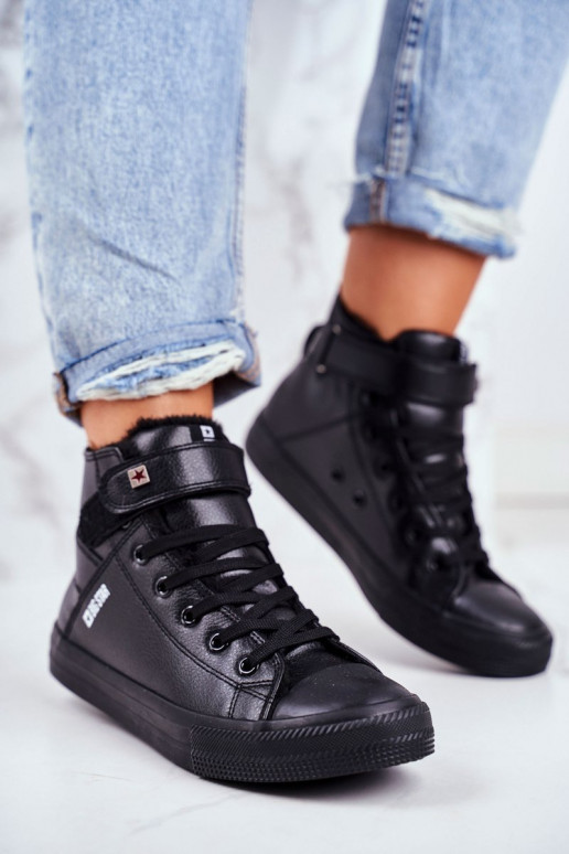Chaussures de loisirs chauffantes en cuir BIG STAR V274542FIN couleur noir