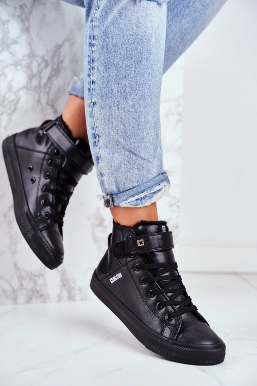 Chaussures de loisirs chauffantes en cuir BIG STAR V274542FIN couleur noir
