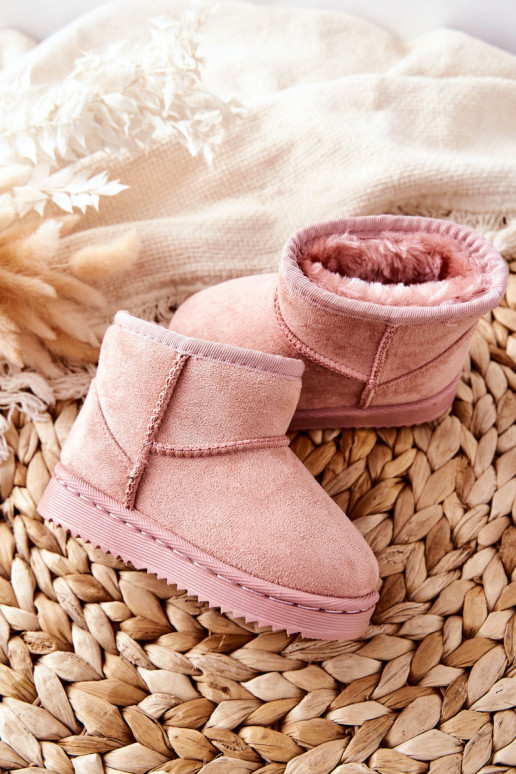 Bottes d'hiver chaudes pour enfants de couleur rose Gooby