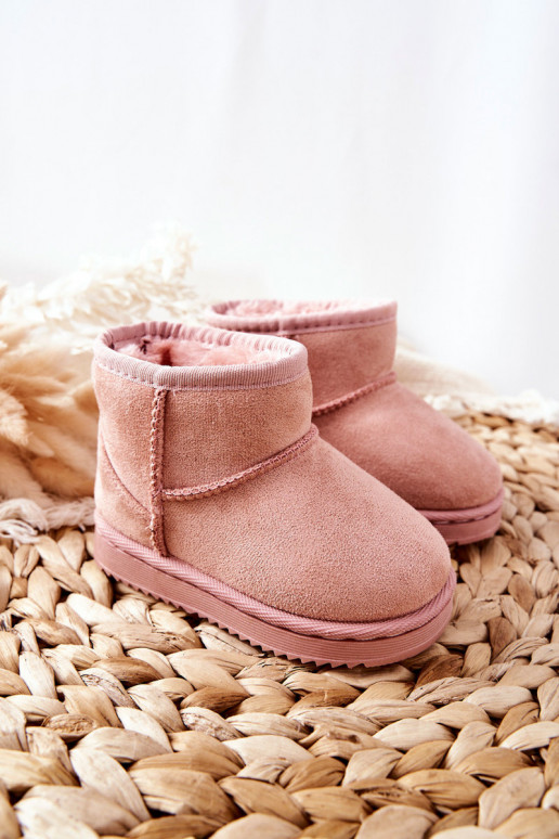 Bottes d'hiver chaudes pour enfants de couleur rose Gooby