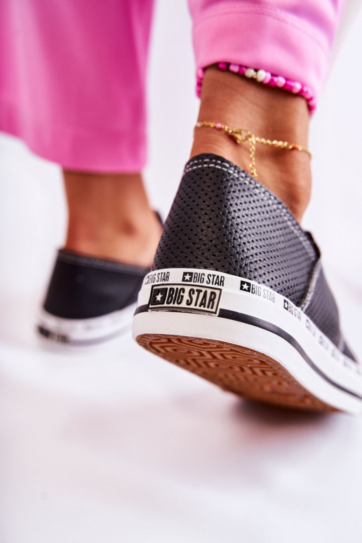 Damenschuhe Big Star mit durchbrochenen Elementen in der Farbe Schwarz FF274023