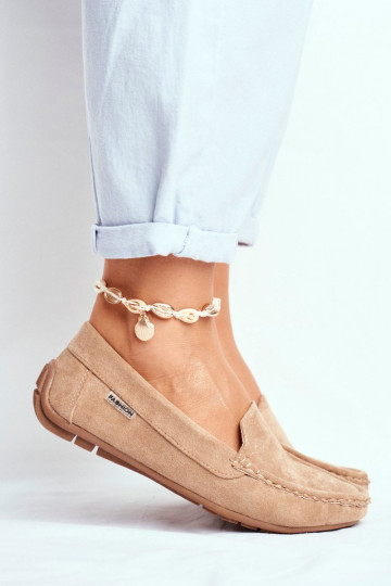damesmocassins in beige suède Morreno 2