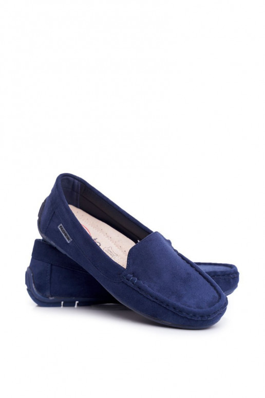 mocassins pour femmes en daim bleu foncé Morreno