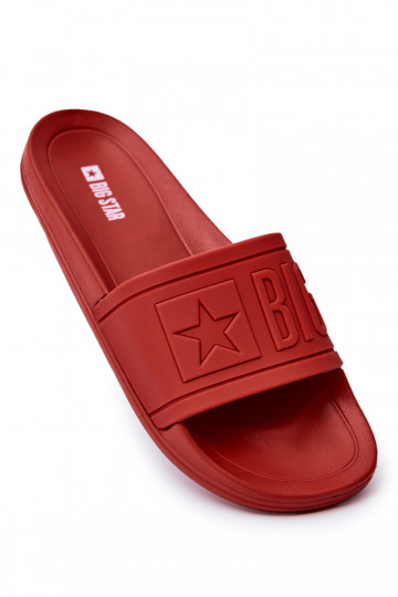 Slippers voor heren Big Star Rubber rode kleur DD174689