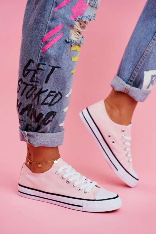 Chaussures décontractées modèle classique de couleur rose