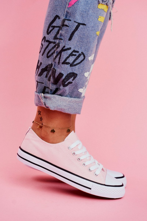 Chaussures décontractées modèle classique de couleur rose