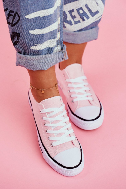 Chaussures décontractées modèle classique de couleur rose