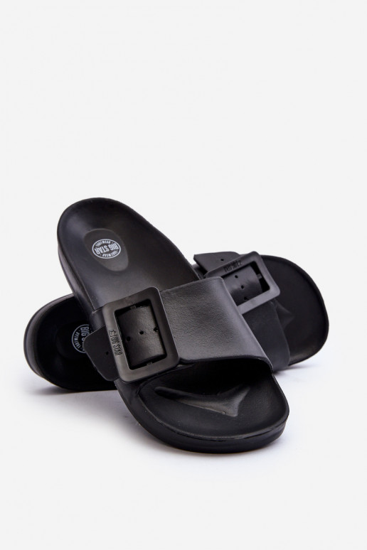 Chaussons pour femmes Big Star avec boucles couleur noir FF274A389